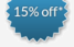 15% off*